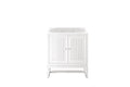 30 in. Glossy White Single Vanity Cabinet J19636