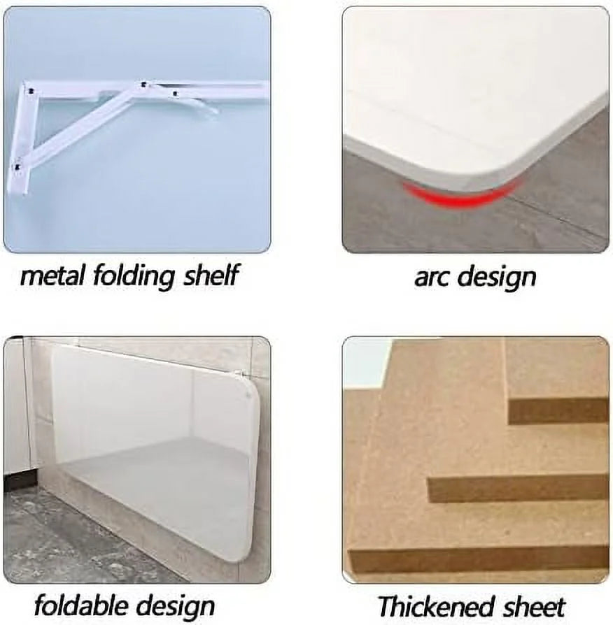 Folding Wall-Mounted Drop-Leaf Table 80x30cm Y550