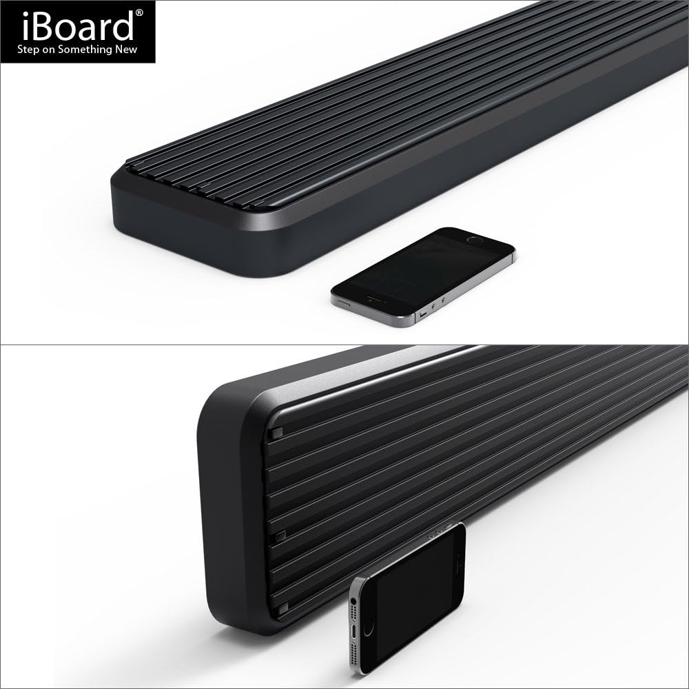 6in Black Running Boards T937
