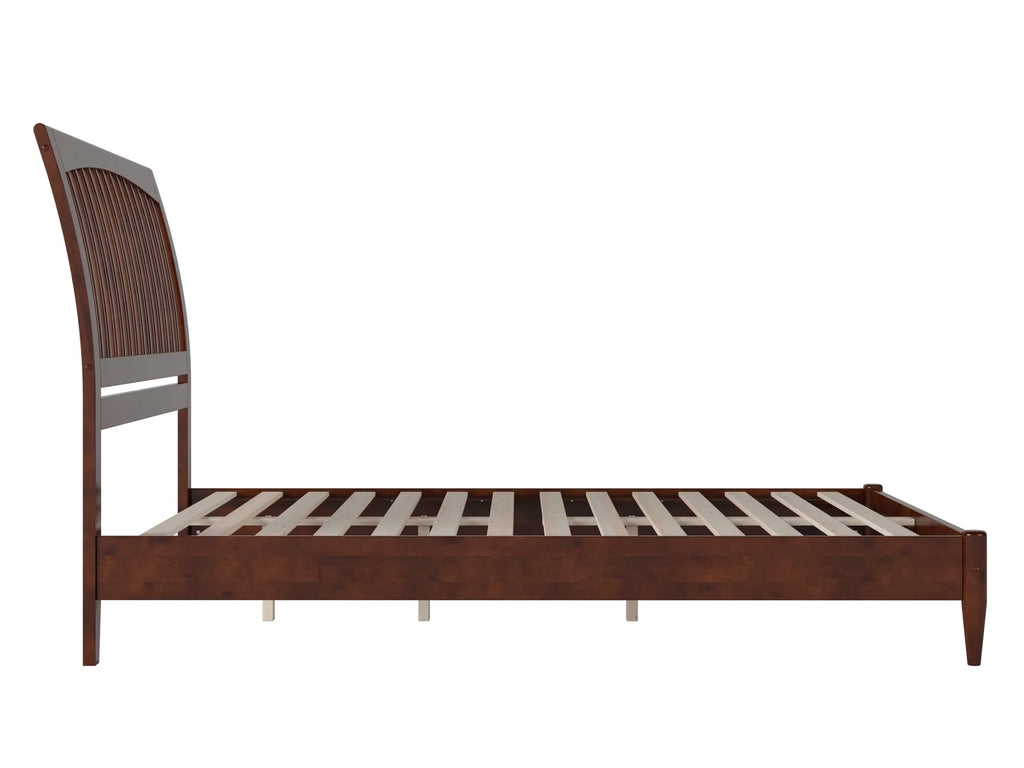 Queen Solid Wood Sleigh Platform Bed W737