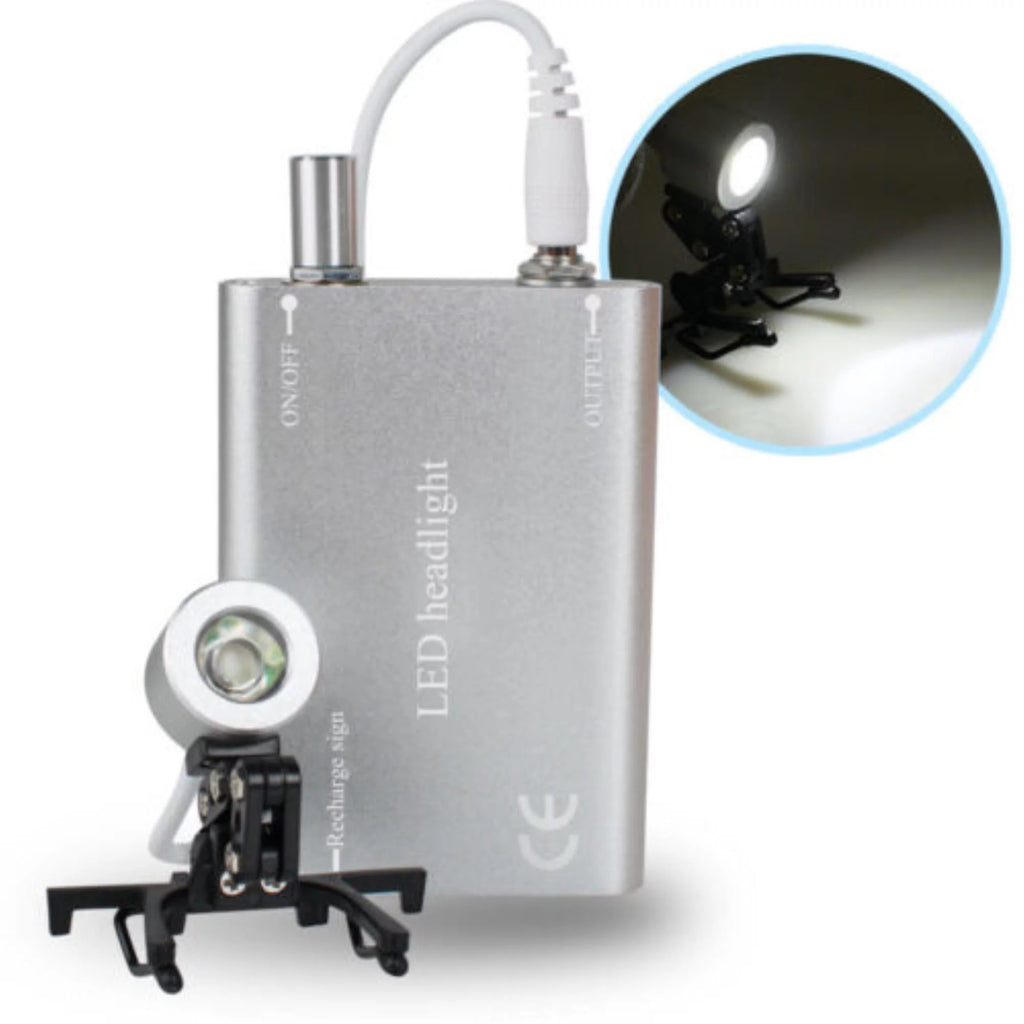 Silver Portable Head Light Lamp 1W LED G18690