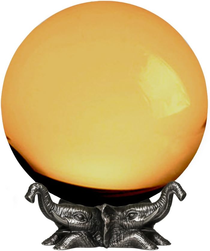 Clear Crystal Ball with Elephant Stand W504