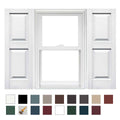 White Raised Panel Vinyl Shutters 1 Pair 14.75 x 35 Y398909