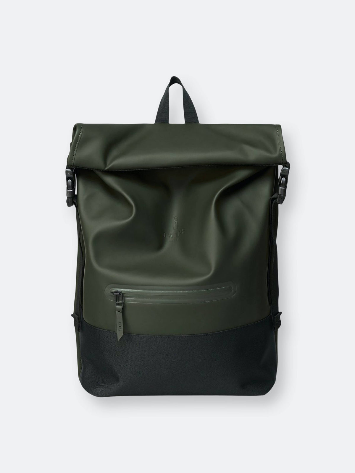 Green Buckle Rolltop Rucksack I807