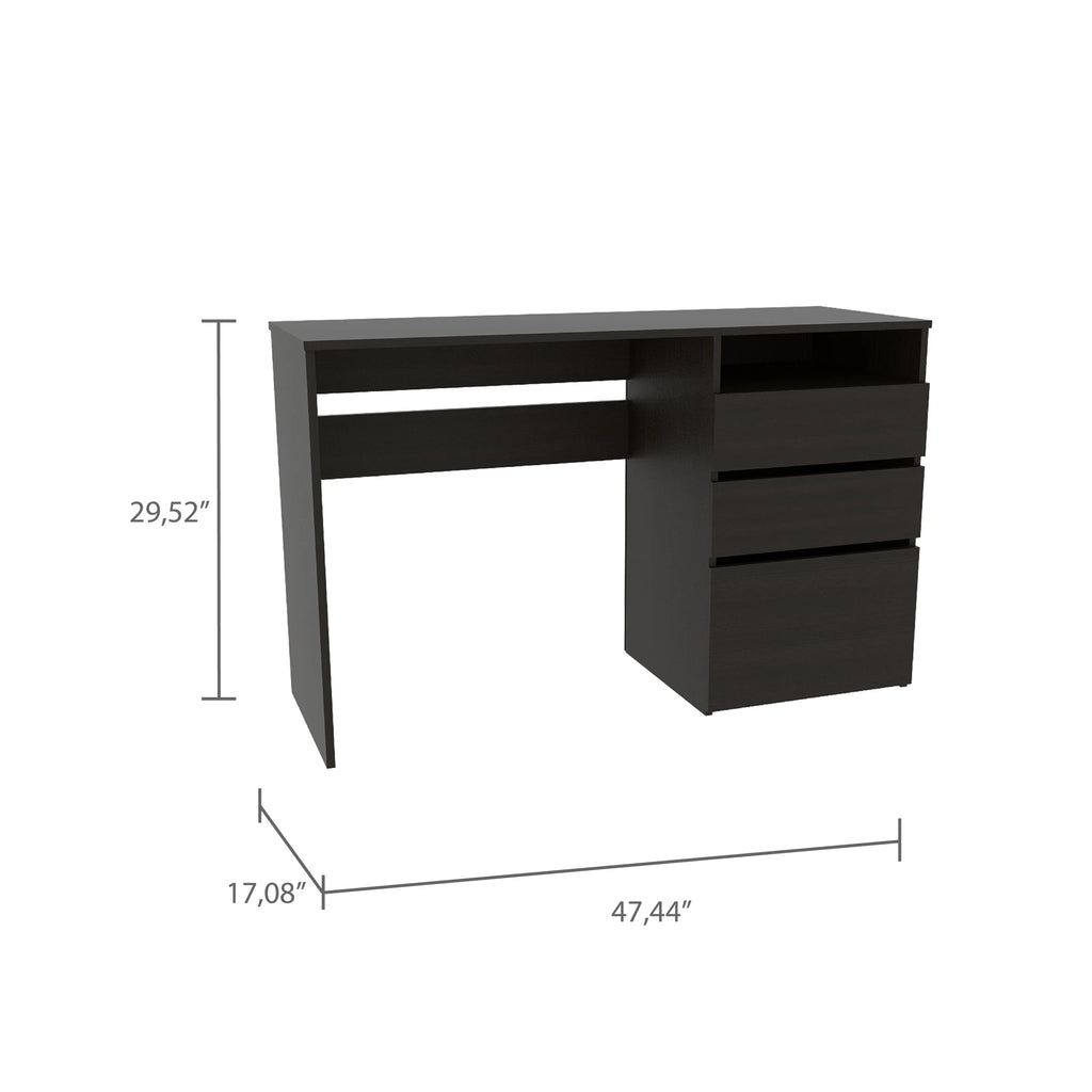 Black Three Drawer Computer Desk X892