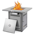 50000 BTU Propane Fire Pit Table with Lid & Lava Rocks W852