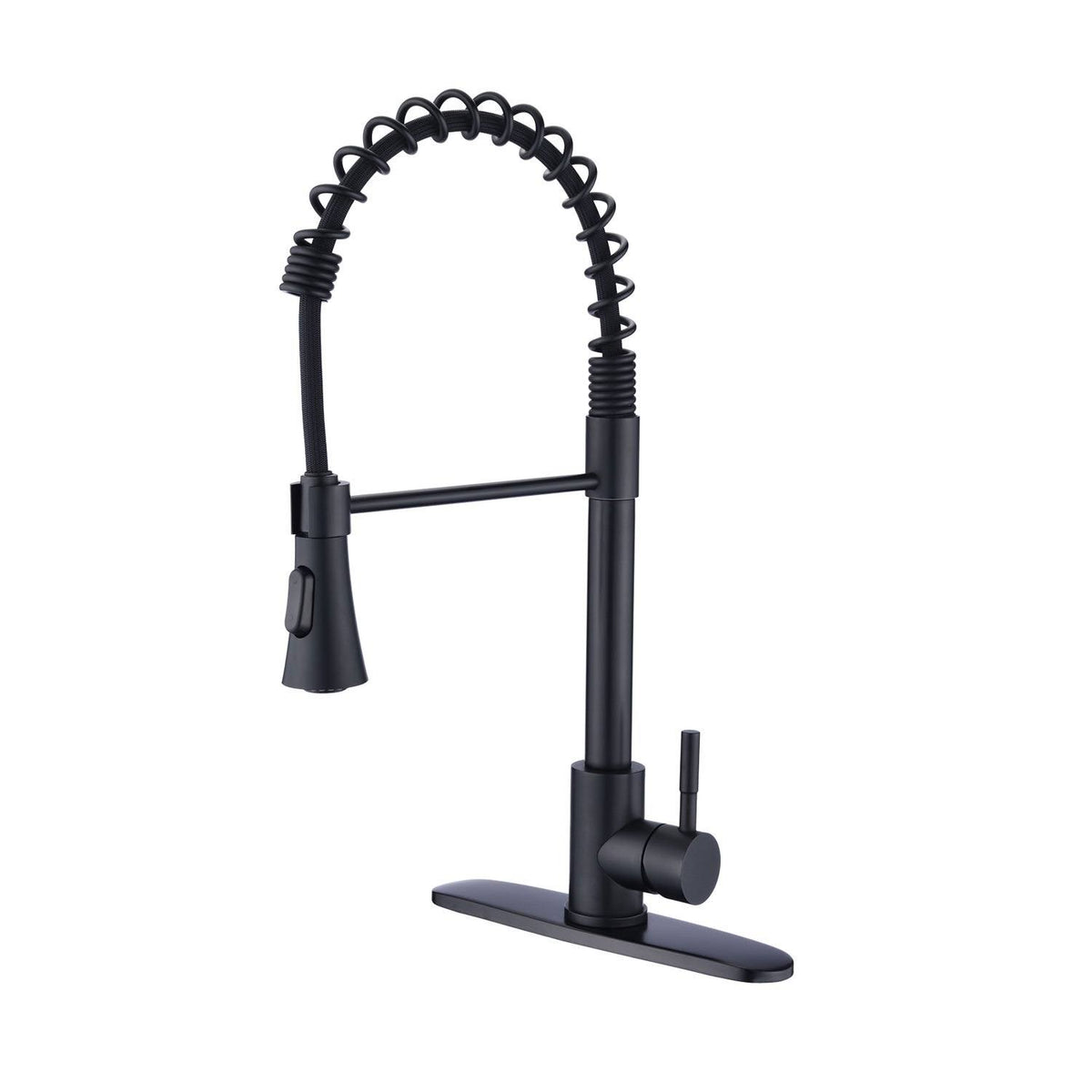 Black Kitchen Sink Faucet with Deck Plate I399910