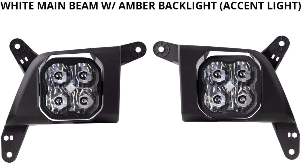 SS3 LED Fog Light Kit for Chevrolet Silverado 1500 2019-2021, White SAE/DOT Driving Sport J991