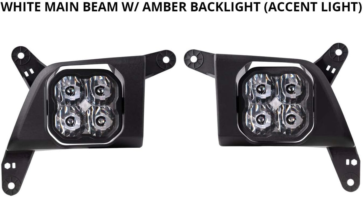 SS3 LED Fog Light Kit for Chevrolet Silverado 1500 2019-2021, White SAE/DOT Driving Sport J991