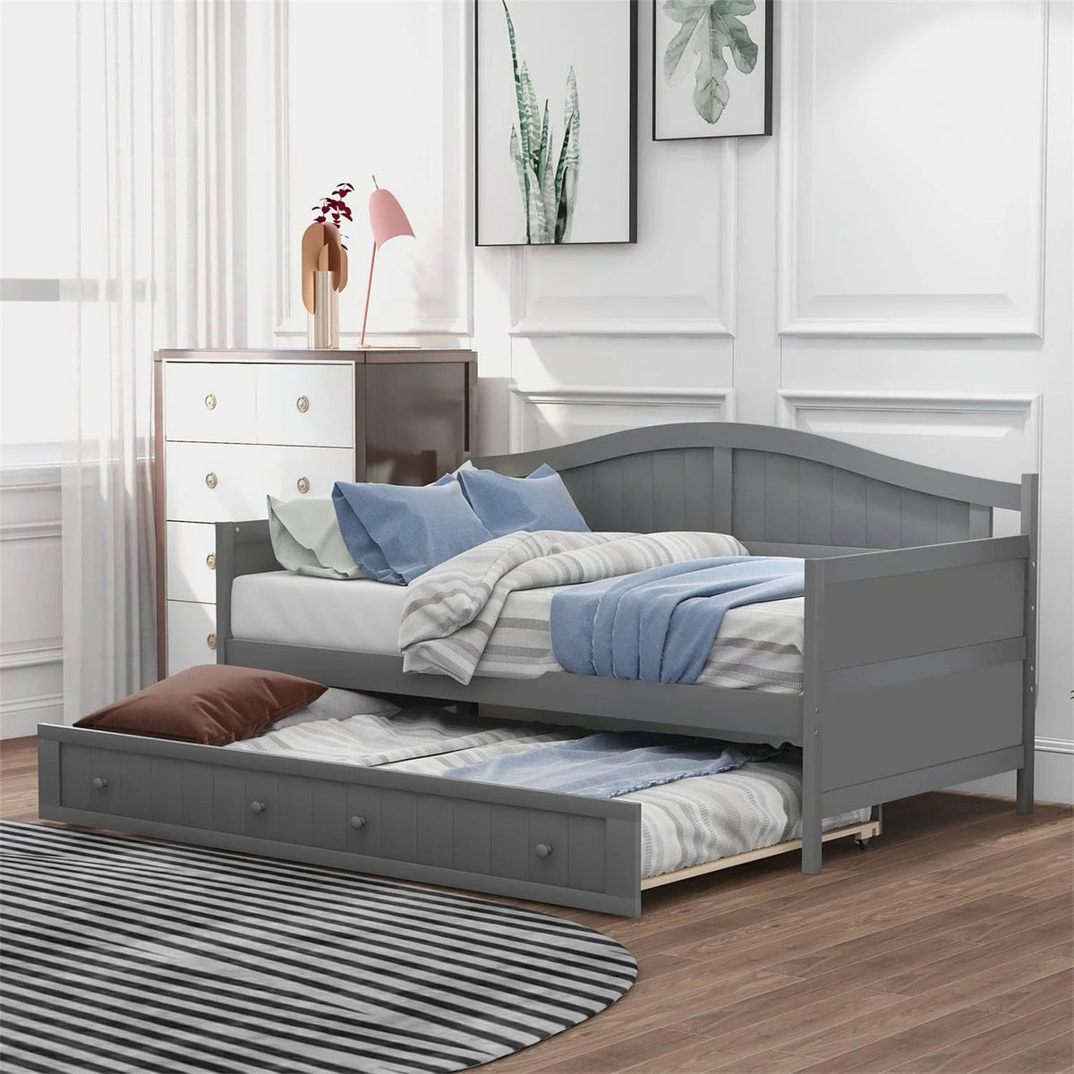 Wood Daybed with Trundle Q44110