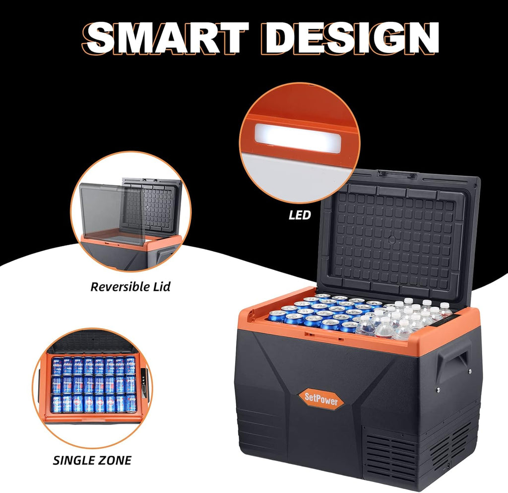 Portable Fridge Freezer, 12-volt Compressor Cooler, Single Zone F198