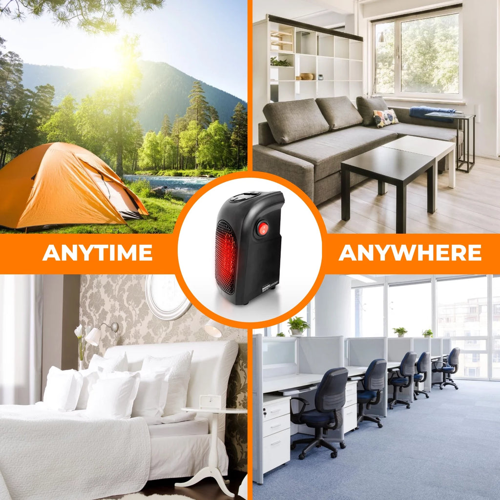 400W Programmable Plugin Heater with Remote, Black U442