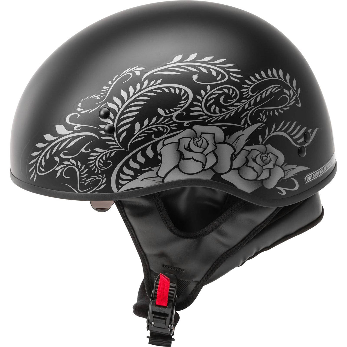Matte Black/Silver Half Helmet XL N69502