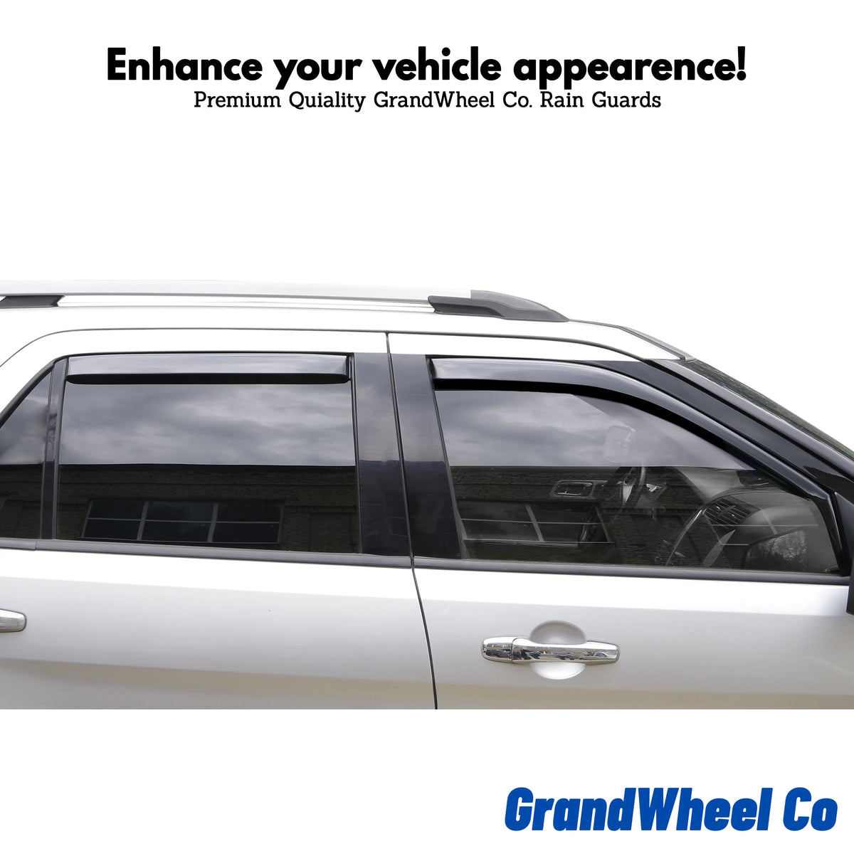Smoke Tinted In-channel Side Window Vent Visor Deflectors Rain Guards 2pcs E20921