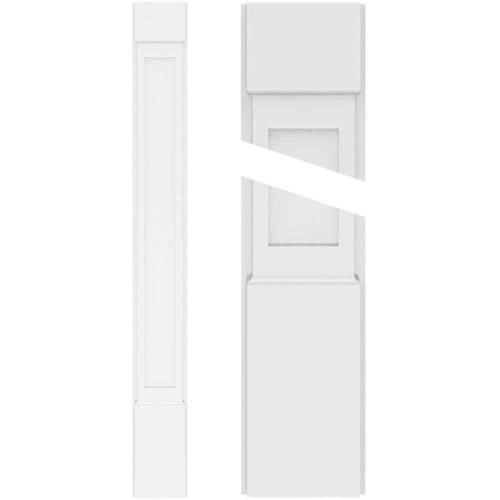 Flat Panel PVC Pilaster with Standard Capital and Base (Pair) L558912