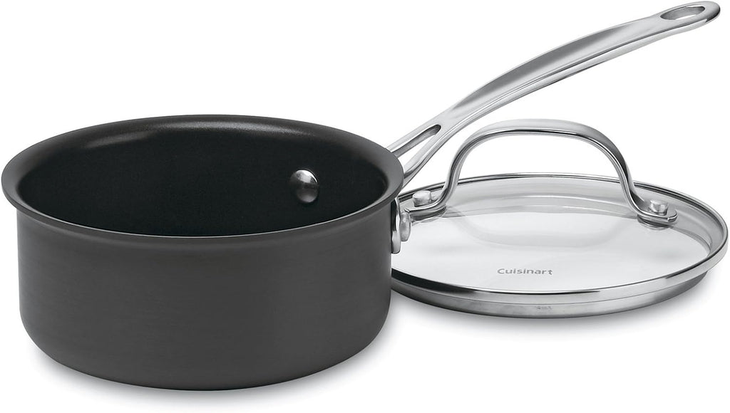 Black 3-1/2-Quart Nonstick Hard-Anodized Saute Pan with Lid, Pack of 2 H300