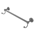 36 inch Towel Bar with Integrated Hooks Matte Gray H562883