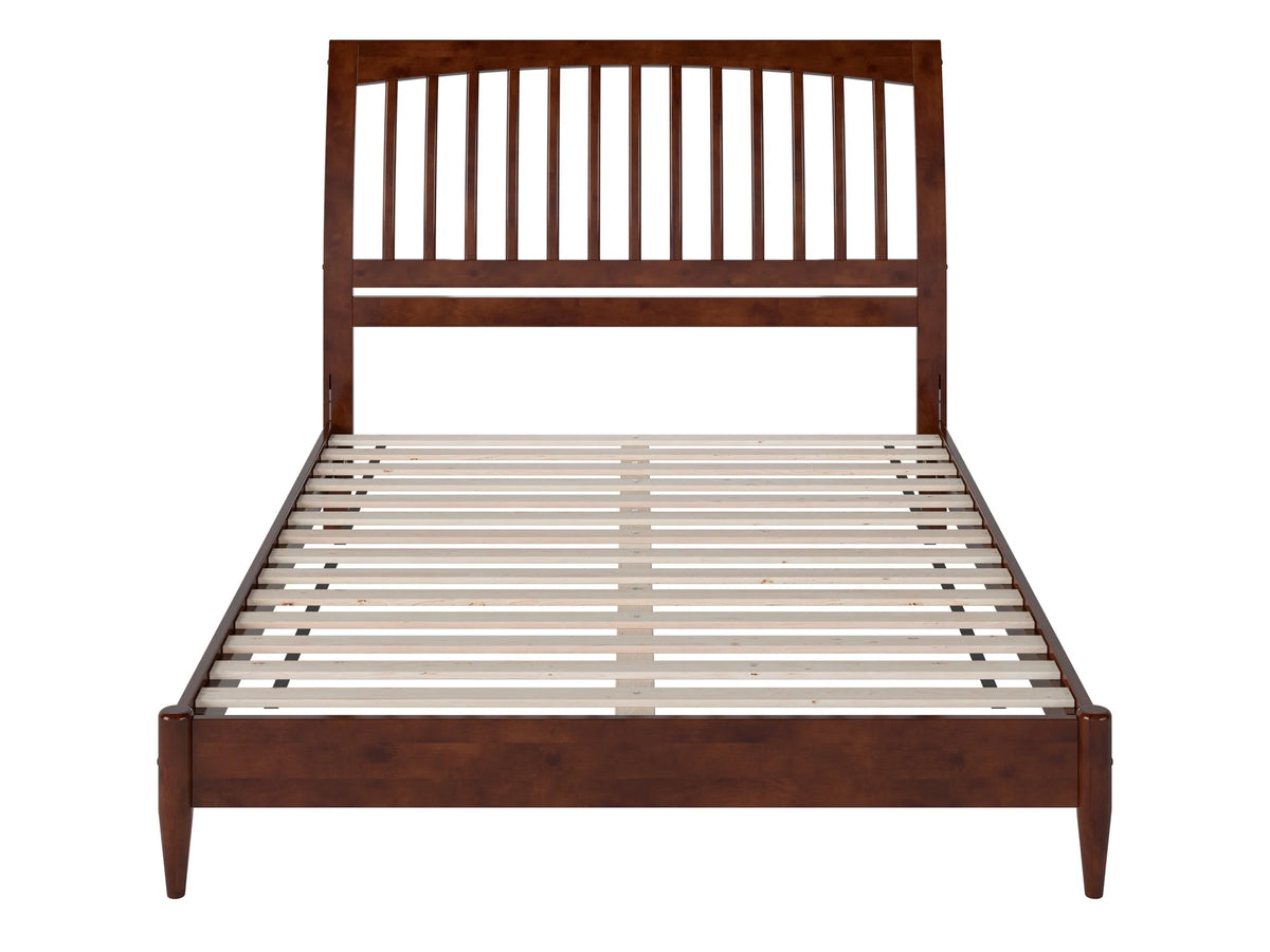Queen Solid Wood Sleigh Platform Bed W737
