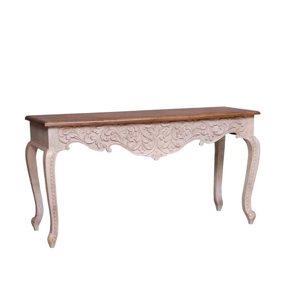 Reclaimed Wood Hand Carved Hall Table A385