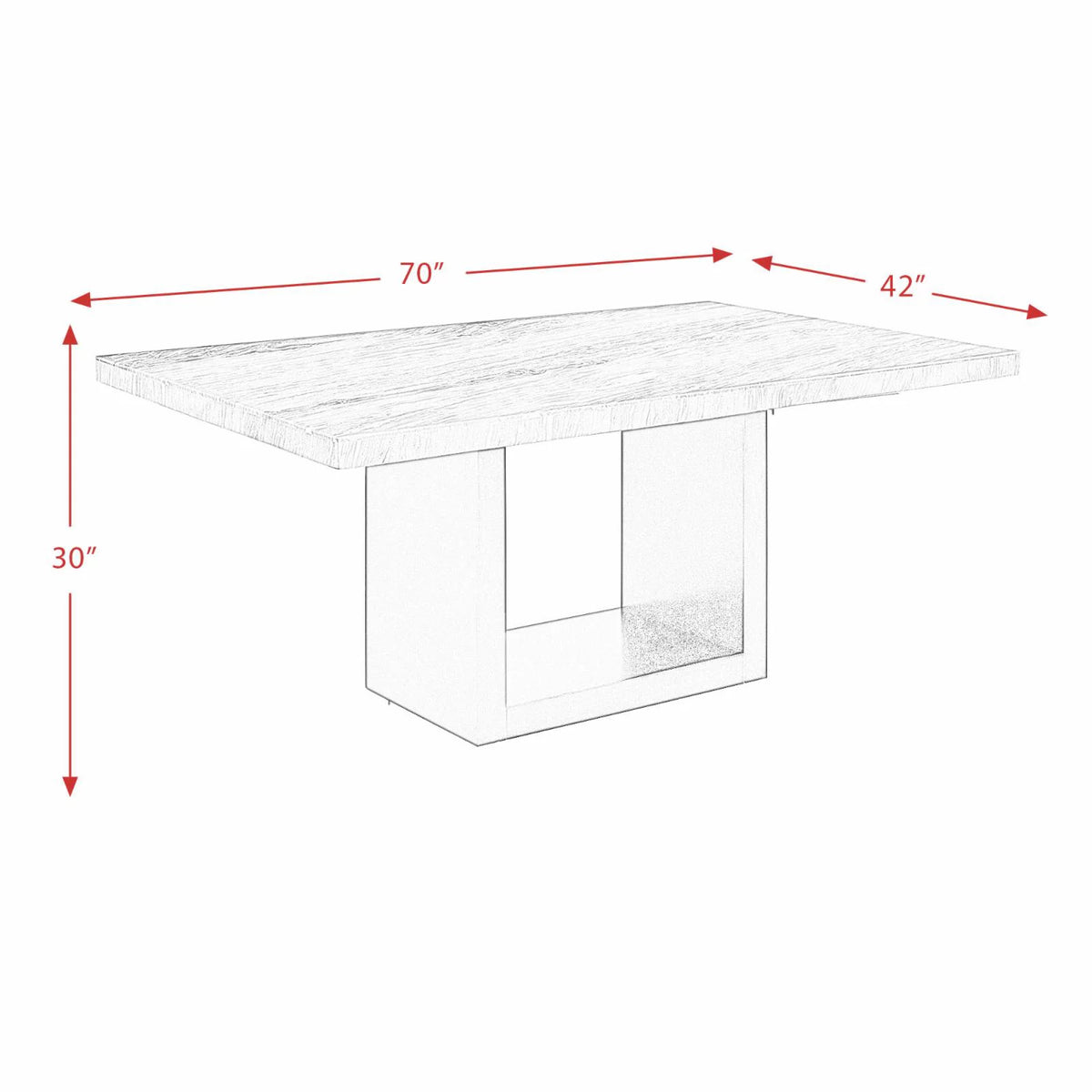 Gray Marble Standard Height Table D818674