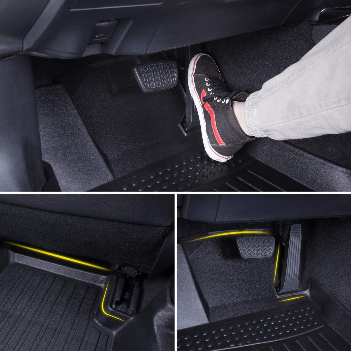 Black Front Rear Car Mats for Nissan Rogue Sport 2017-2021 R9926