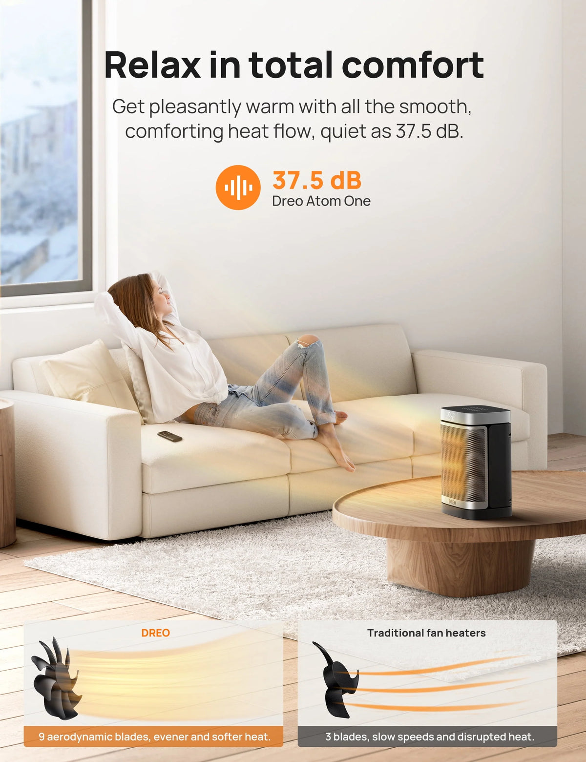 1500W PTC Electric Space Heater with Remote Z8867
