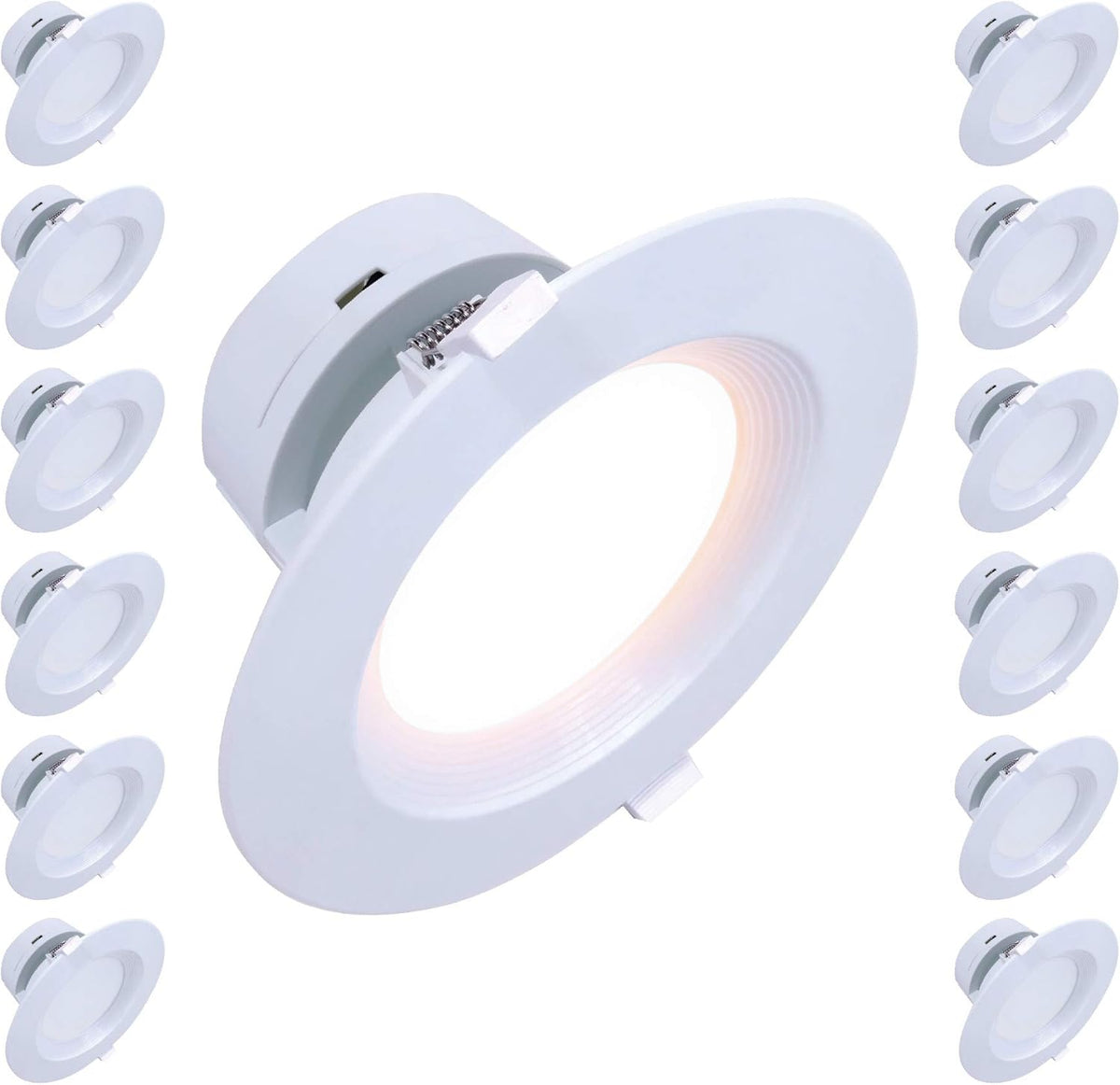 12 Pack 6 Inch Canless LED Downlight with Junction Box, 9W, 700 Lumens, Soft White 2700K Y270221