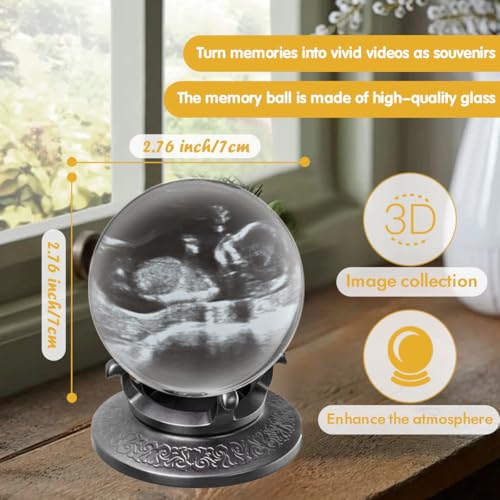 Pink USB Rechargeable LED Glass Memory Sphere R253