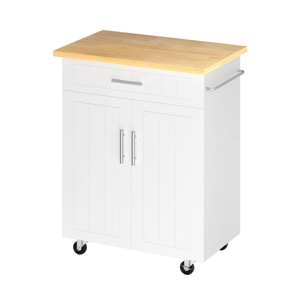 White Kitchen Island with Storage R104655