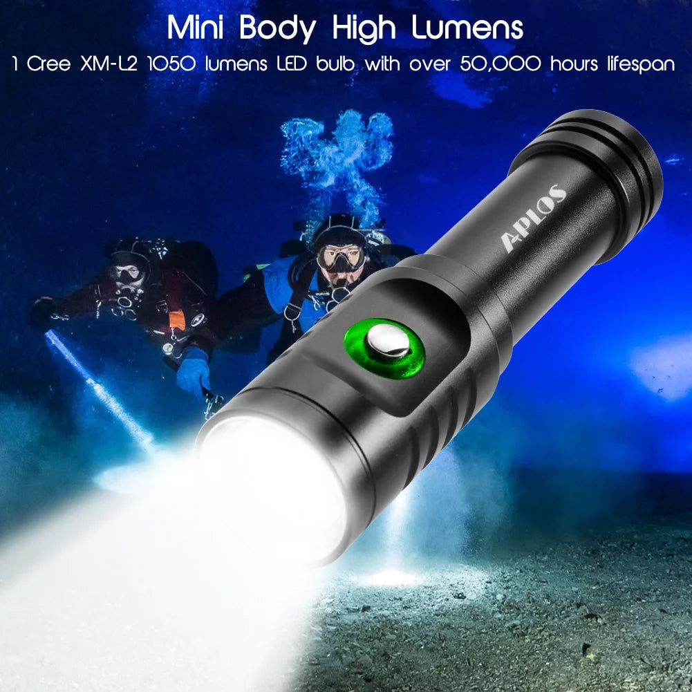 IPX8 Waterproof 1050lm Diving Flashlight J873760