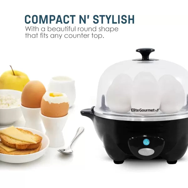 Black 7 Egg Capacity Electric Egg Cooker K765