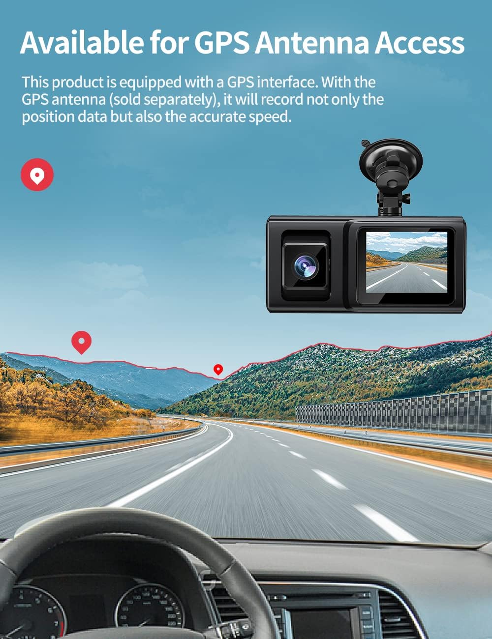 2.0" IPS Display Dual Dash Camera 1080P FHD Pack of 2 S718917