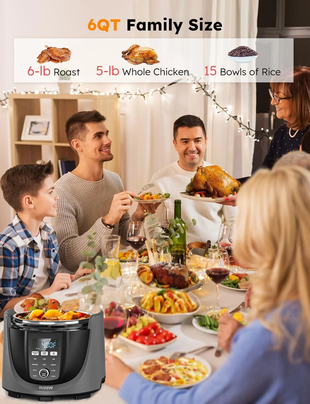 540 IN 1 Multicooker with 3 Removable Lids F1785